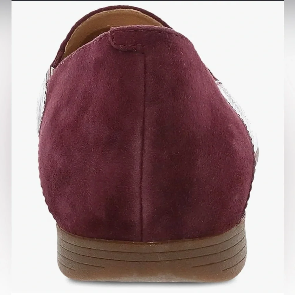 New‎ Dansko Wine Glazed Leather Lace Women's Loafers 38 /7.5-8 USA